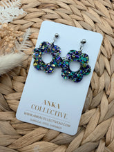Load image into Gallery viewer, Poppy Dangle Glitter Earrings
