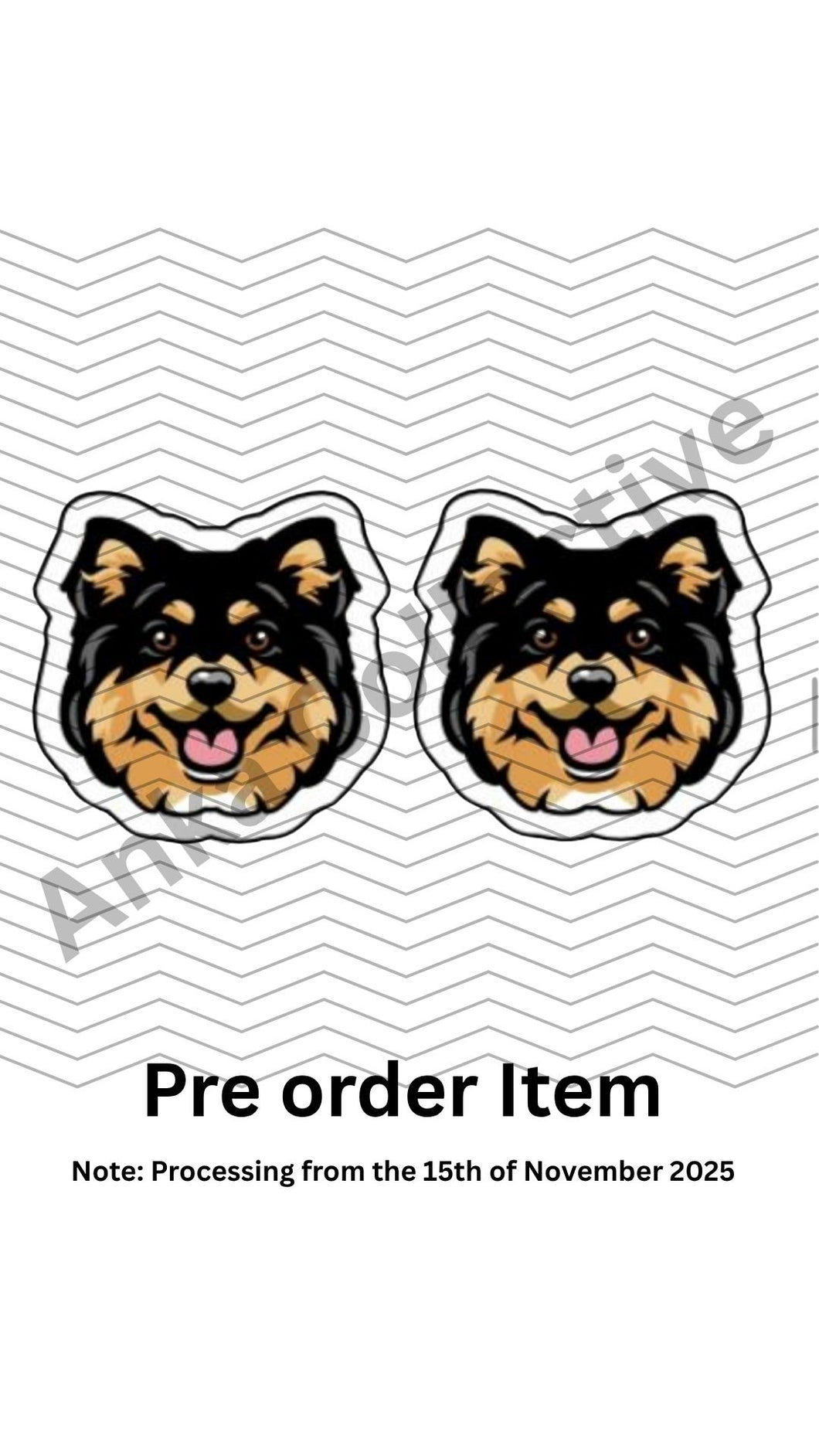 Finnish Lapphund Stud Earrings