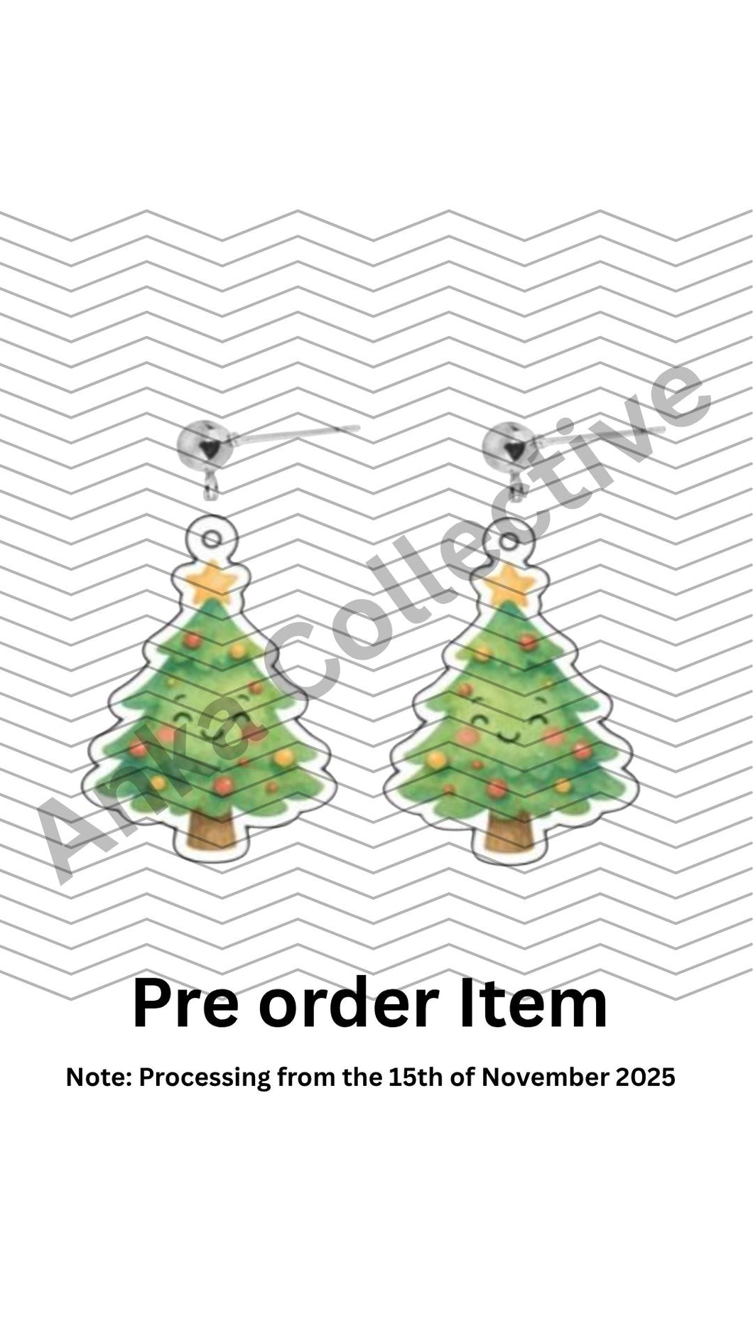 Christmas Tree Dangle Earrings