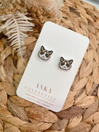 Ragdoll Dark Cat Stud Earrings