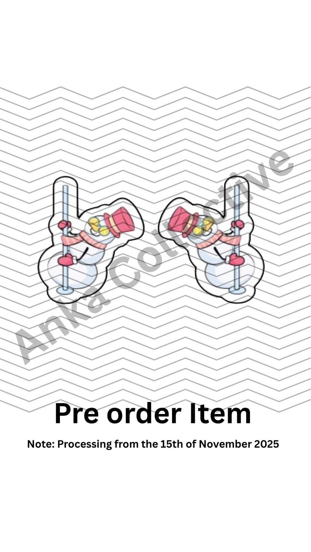 Naughty Snowman Stud Earrings