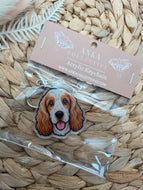 Cocker Spaniel English Beige Dog Keychain
