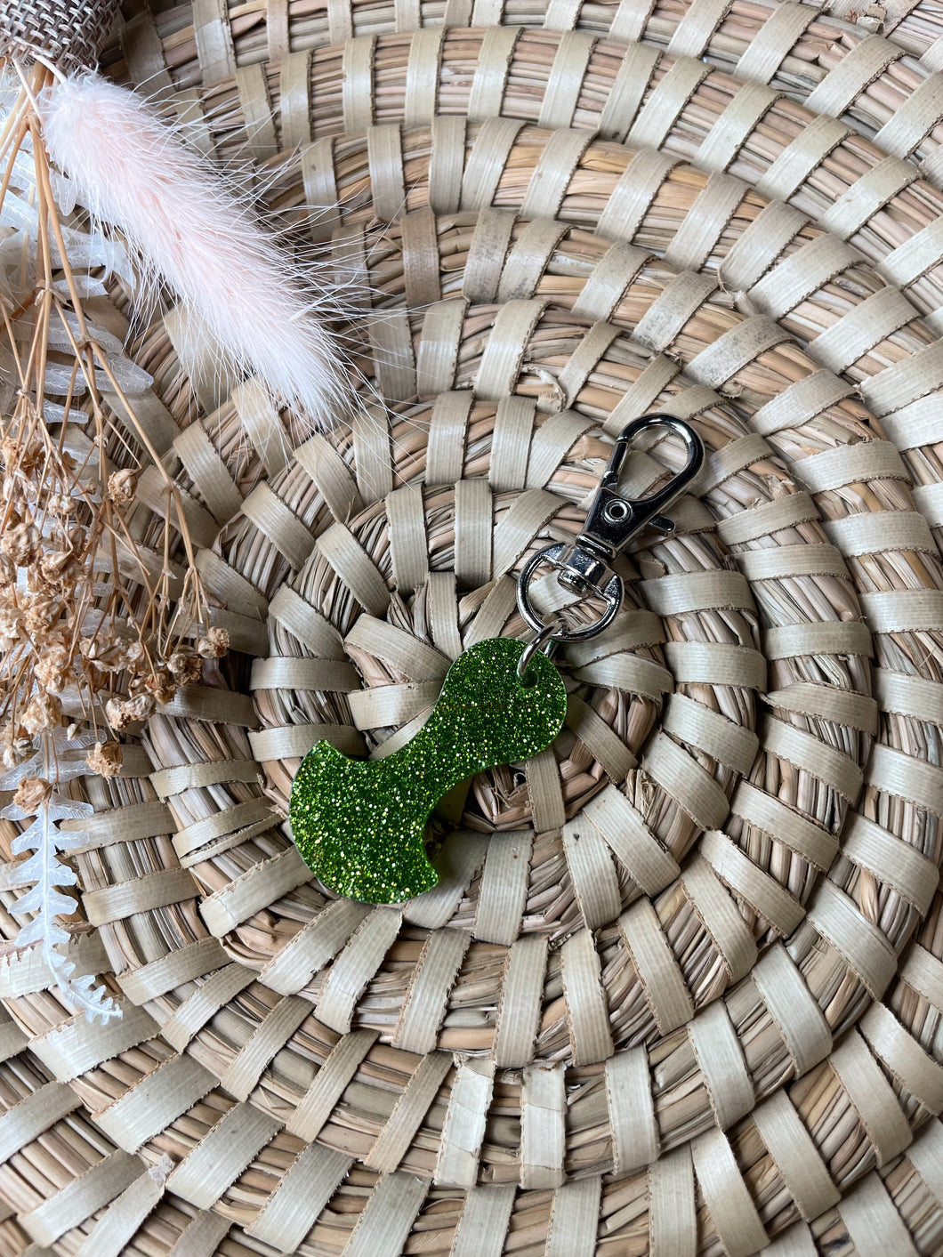 Light Green Glitter Trolley Token
