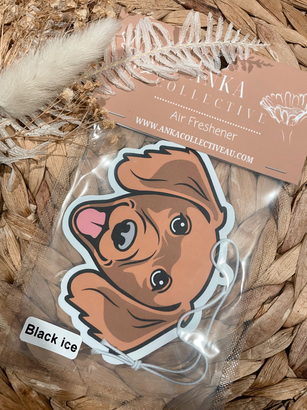 Dachshund Fluffy Brown Air Freshener