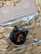 Cat Tortoiseshell Light Keychain