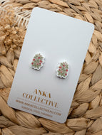 Raspberry Bush Stud Earrings