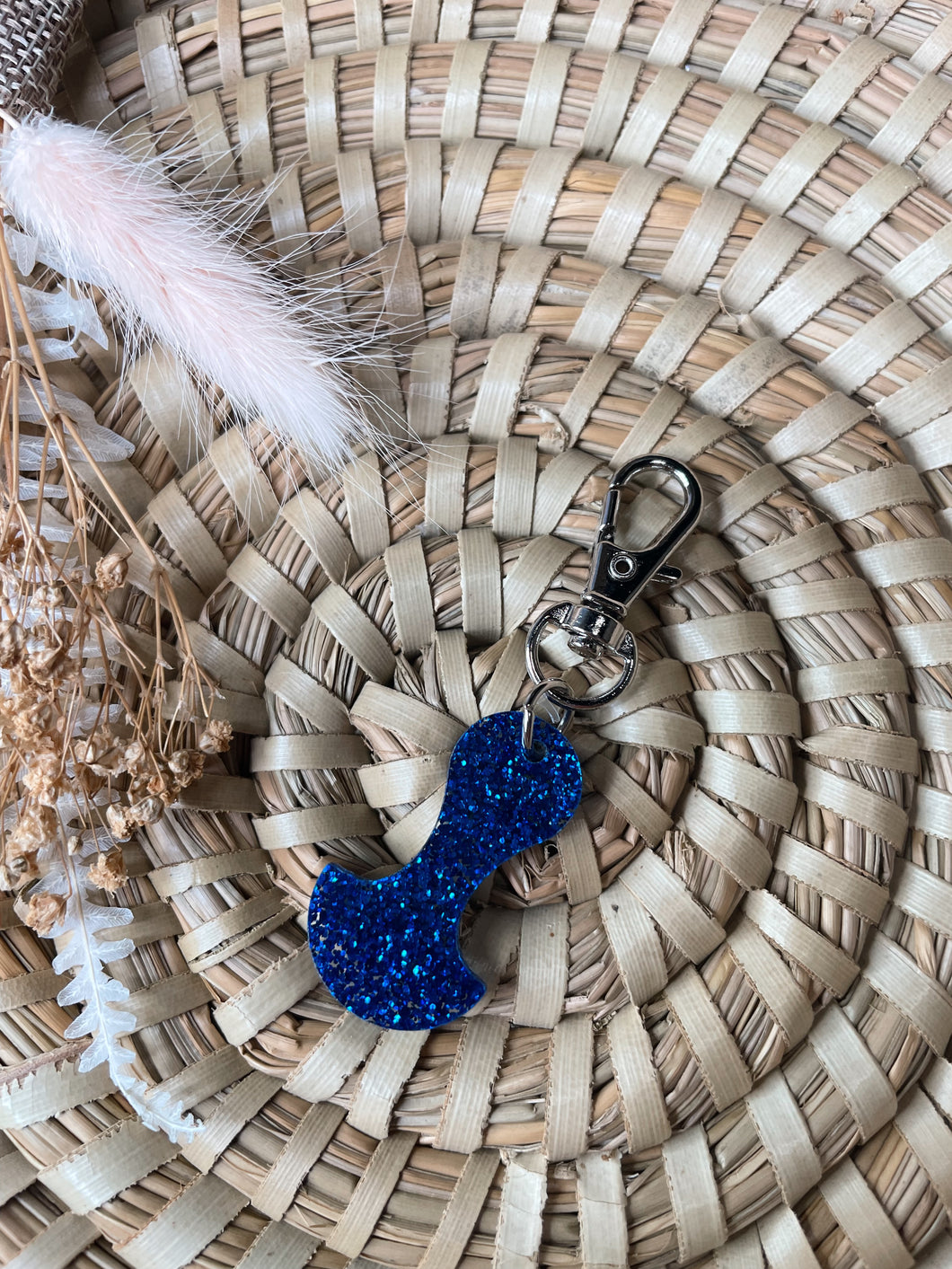Navy Glitter Trolley Token