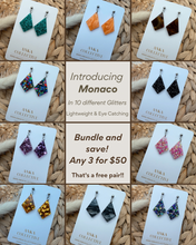Load image into Gallery viewer, Monaco Dangle Glitter Earrings
