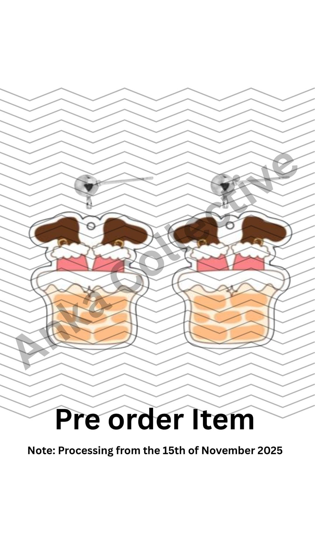 Chimney Santa Dangle Earrings