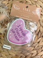 Fluent Sarcasm Heart Air Freshener