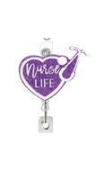 Nurse Life Purple Badge Reel