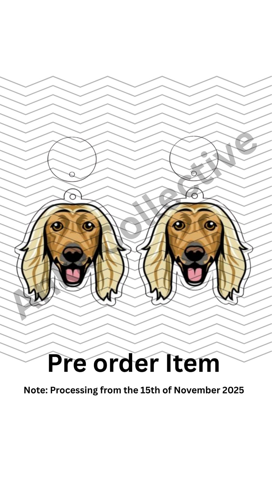 Afghan Hound Dangle Earrings