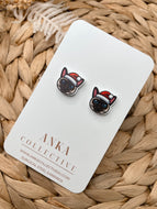 Siamese Light Cat Stud Christmas Earrings