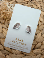 Tawny Frogmouth Stud Earrings