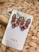 Load image into Gallery viewer, Cattle Dog Red Heeler Dangle Earrings
