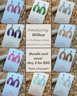 Willow Dangle Glitter Earrings