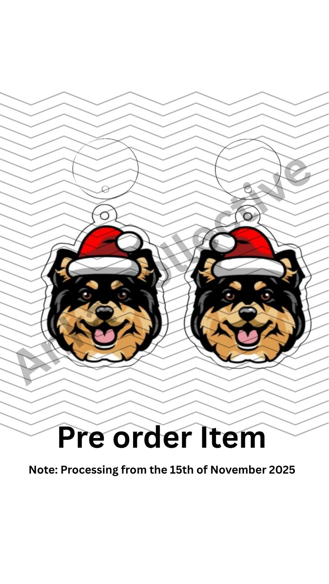 Finnish Lapphund Dangle Christmas Earrings