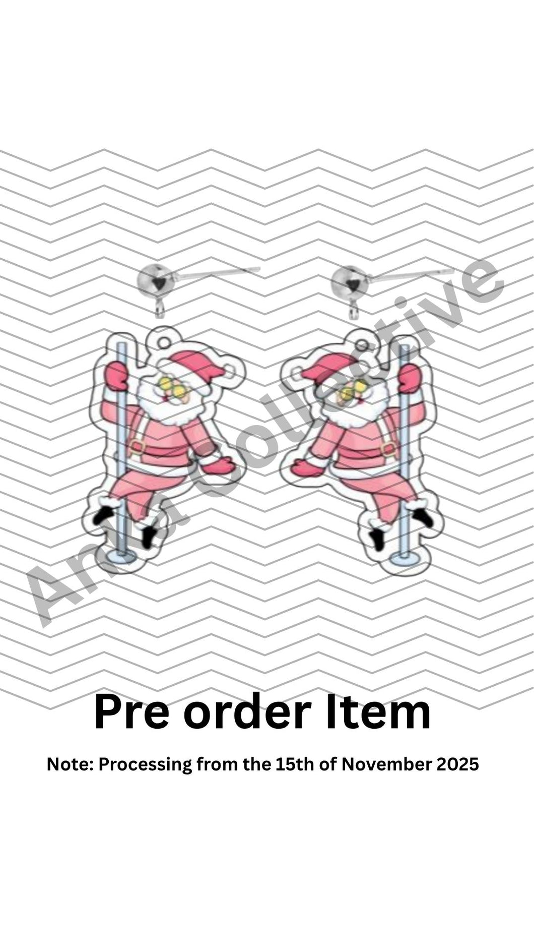 Naughty Santa Dangle Earrings