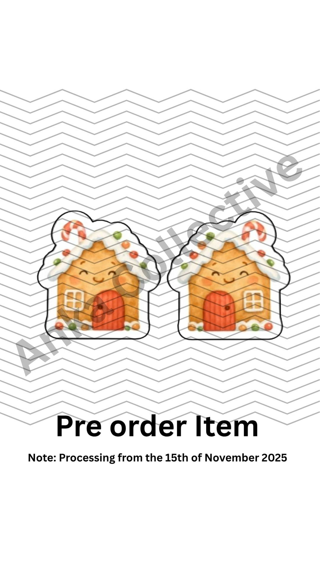 Gingerbread House Stud Earrings