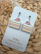 Cake Slice Dangle Earrings