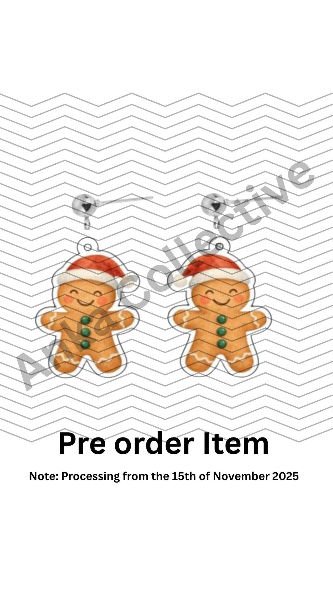 Gingerbread Man Dangle Earrings