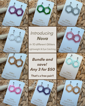 Load image into Gallery viewer, Nova Dangle Glitter Earrings
