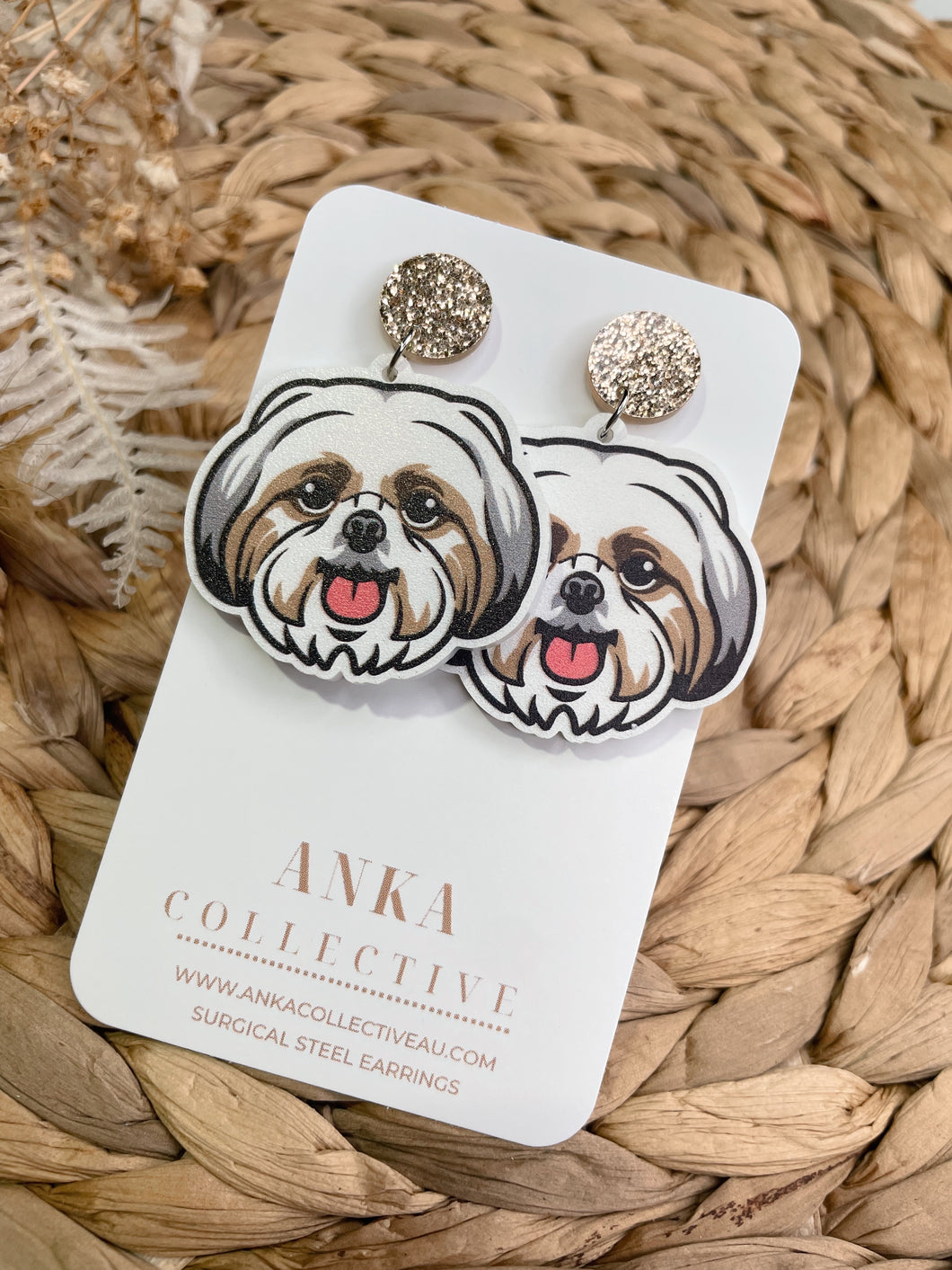 Shihtzu Dangle Earrings