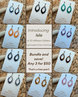 Isla Dangle Glitter Earrings