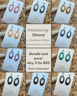 Sienna Dangle Glitter Earrings