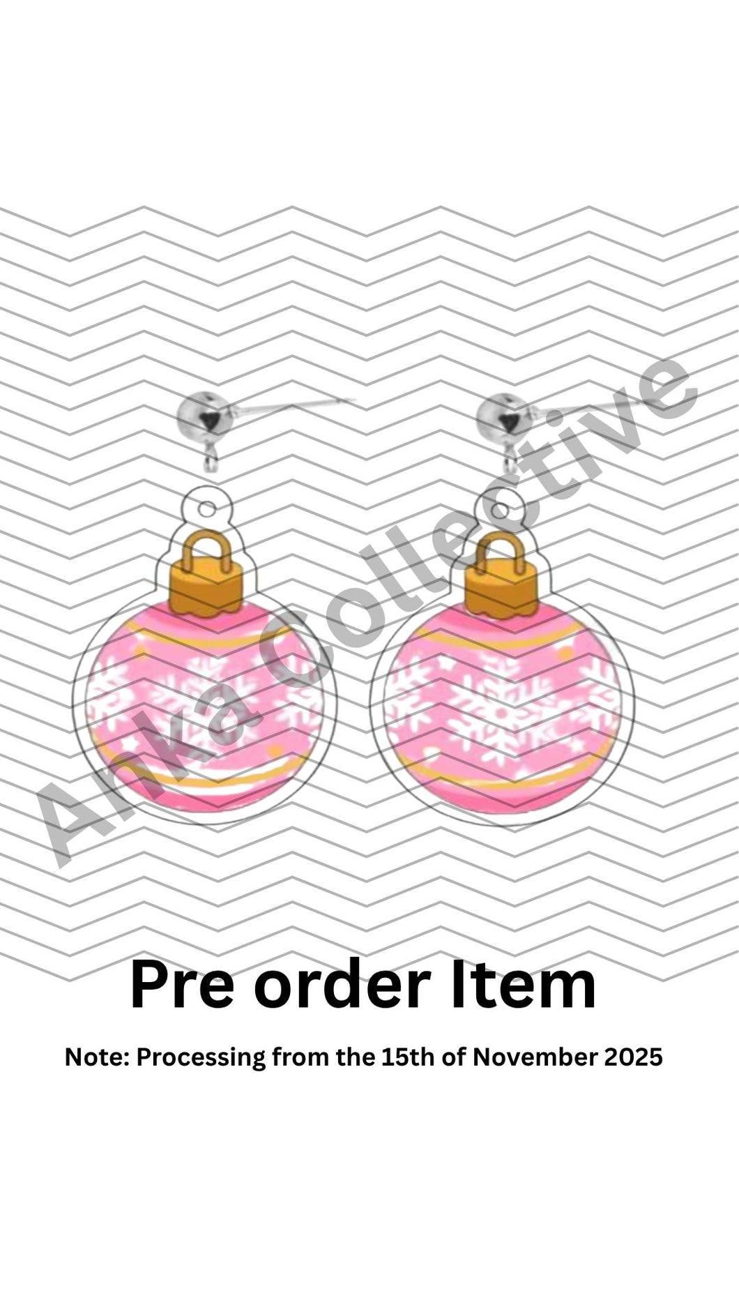 Pink Bauble Dangle Earrings