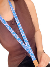 Load image into Gallery viewer, Coastal Flowers Fabric Lanyard
