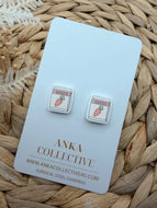 Carrot Seeds Stud Earrings