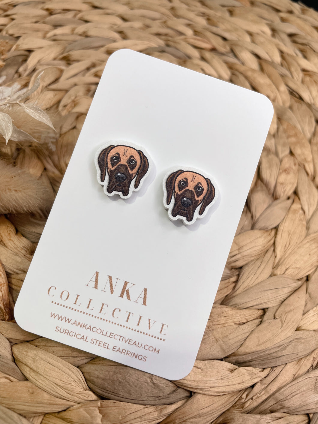 Great Dane Stud Earrings