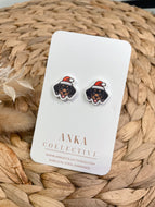 Dachshund Stud Christmas Earrings
