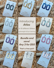 Load image into Gallery viewer, Atlas Dangle Glitter Earrings
