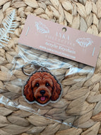 Oodle Apricot Dog Keychain
