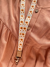Load image into Gallery viewer, Cheerful Sunflowers Fabric Lanyard
