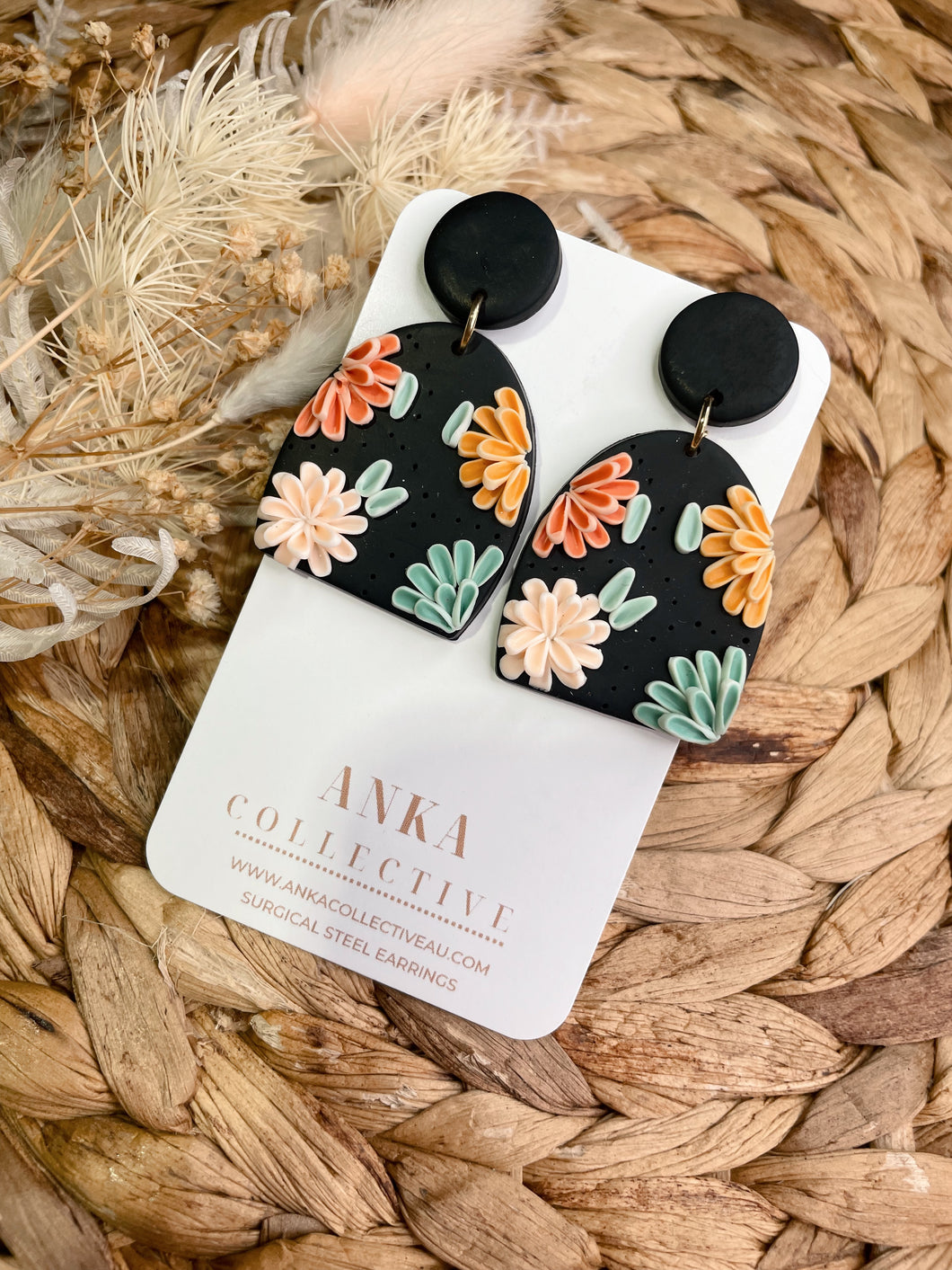 Autum Florals Statement Earrings