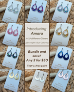 Amara Dangle Glitter Earrings