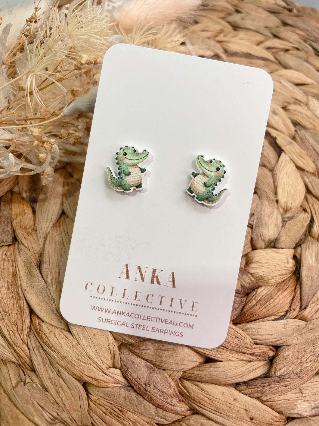 Crocodile Stud Earrings