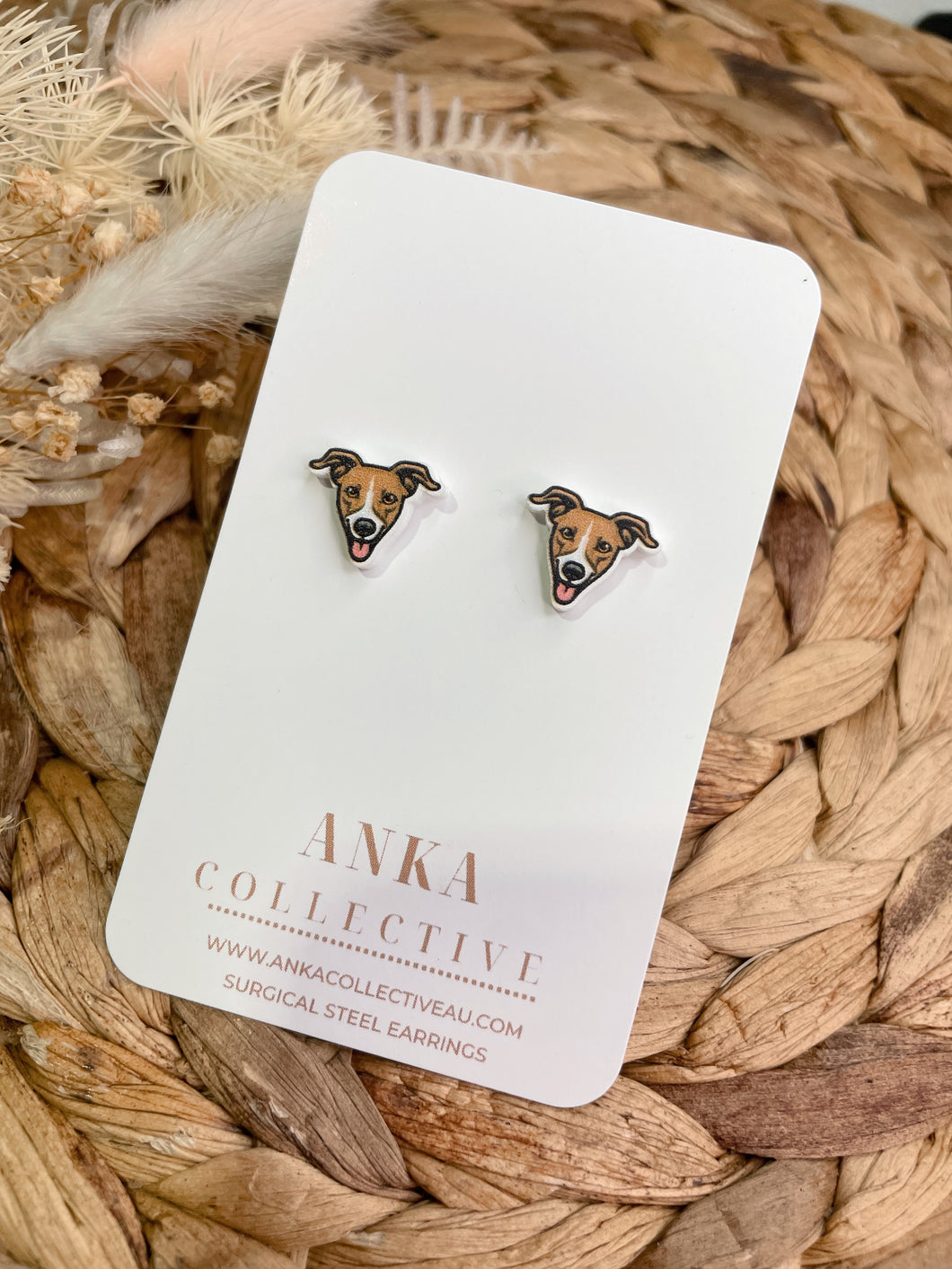Italian Greyhound Stud Earrings