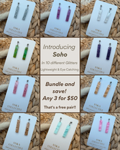 Load image into Gallery viewer, Soho Dangle Glitter Earrings
