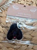 Standard Poodle Dark Dog Keychain