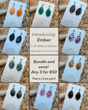Load image into Gallery viewer, Ember Dangle Glitter Earrings
