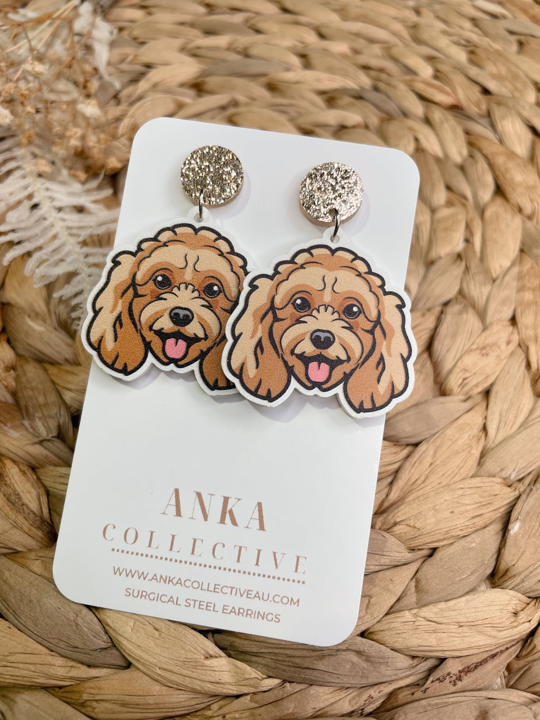 Mini Poodle Dangle Earrings