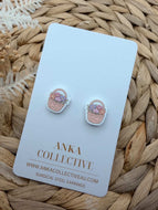 Flower Basket Stud Earrings