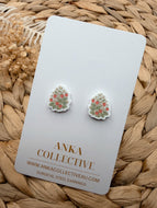 Strawberry Bush Stud Earrings
