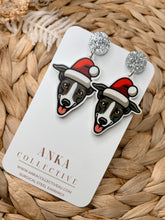 Load image into Gallery viewer, Greyhound Dangle Christmas Earrings
