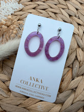 Load image into Gallery viewer, Ruby Dangle Glitter Earrings
