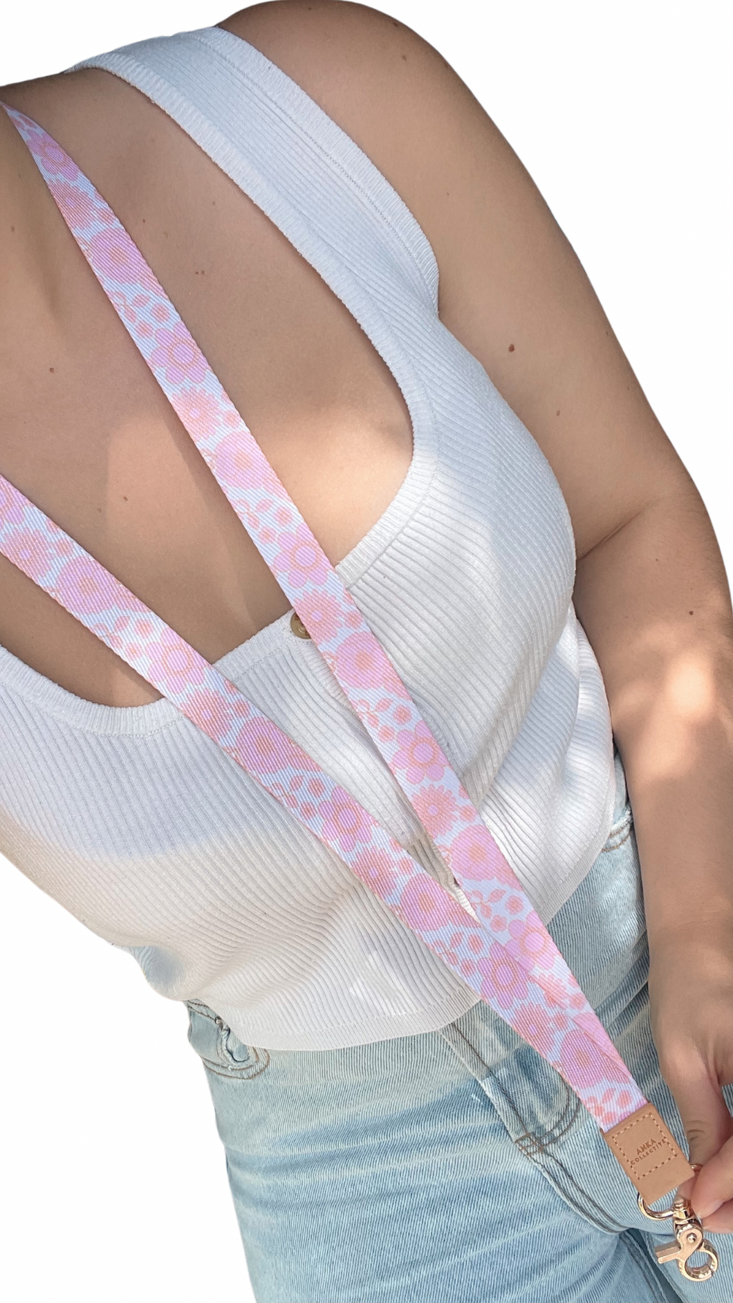 Cherry Blossom Florals Fabric Lanyard